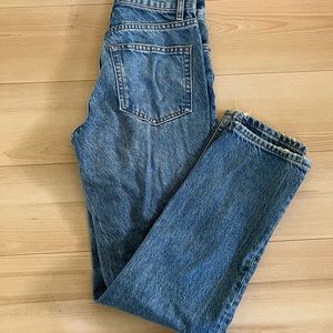 Reformation, size 24, Cynthia High Rise, missing button